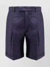 Berluti Linen Pleated Bermuda Shorts