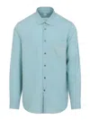 Berluti Sophisticated Linen Shirt In Blue