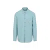 Berluti Sophisticated Linen Shirt In Blue