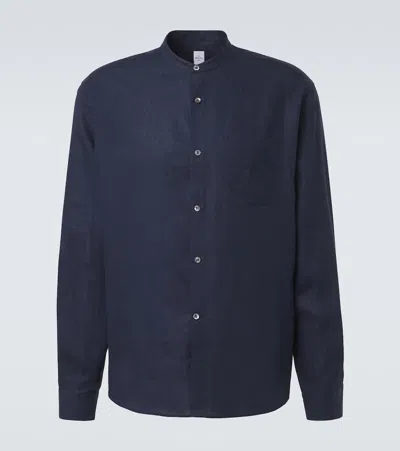 Berluti Linen Shirt In Blue