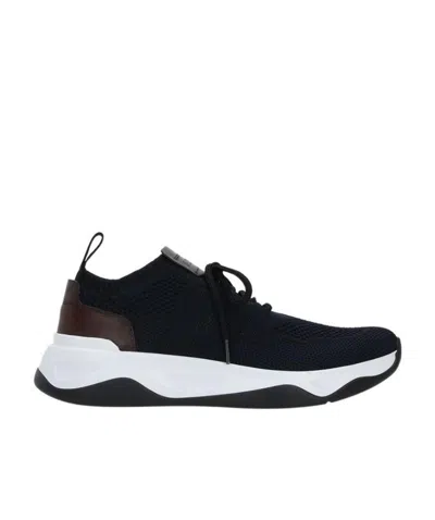 Berluti Logo Low-top Leisure Sneakers In Black