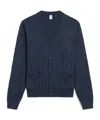 Berluti Long-sleeved Knitted Cardigan In Blue