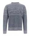 Berluti Long-sleeved Sweater In Gray