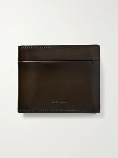 Berluti Makore Neo Venezia Leather Cardholder In Brown