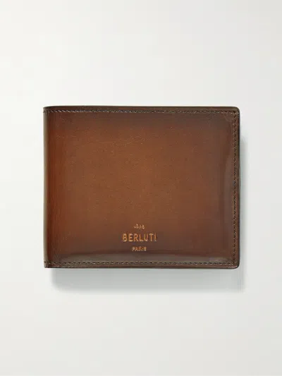 Berluti Venezia Leather Billfold Wallet In Brown