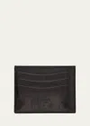 Berluti Men's Bambou Tetris Scritto Leather Card Holder In Nero Grigio