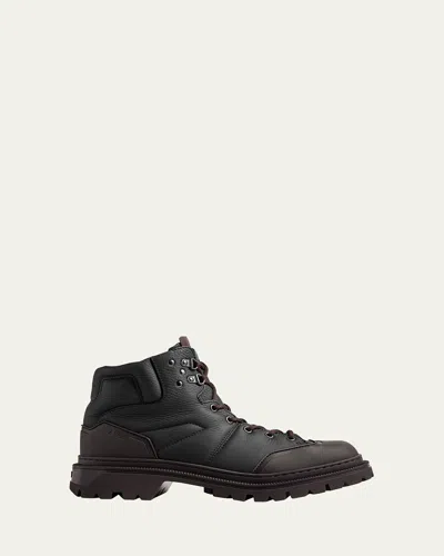 Berluti Men's Brunico Deerskin Lug-sole Lace-up Boots In Multi