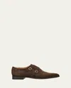 Berluti Men's Demsure Flex Suede Double-monk Strap Loafers In Brown