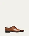 Berluti Blake Whole-cut Venezia Leather Oxford Shoes In Mogano