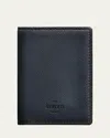 Berluti Men's Jagua Leather Bifold Card Holder In Indigo Denim