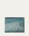 Berluti Men's Makore Gradiant Scritto Venezia Leather Bifold Wallet In Stone Denim