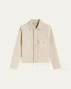 Berluti Men's Suede Button-front Blouson Jacket In Fawn Beige