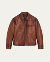 Berluti Patina 1 Jour Leather Jacket In Brown