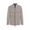 Berluti Double Face Zipped Overshirt In Grey