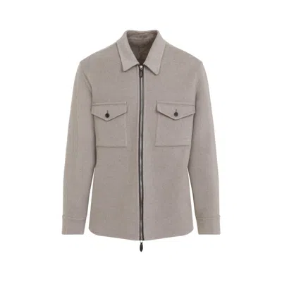 BERLUTI BERLUTI MOLE GREY WOOL SHIRT