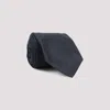 Berluti Logo Jacquard Silk Tie In Black