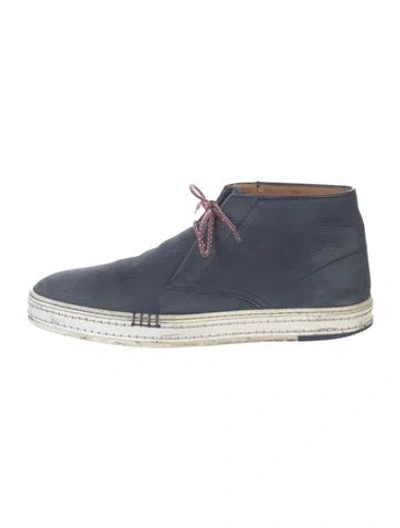 Pre-owned Berluti Nubuck Moccasins In Blue