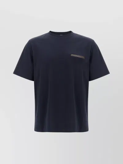 Berluti Pocket Crew Neck Short Sleeve T-shirt In Blue