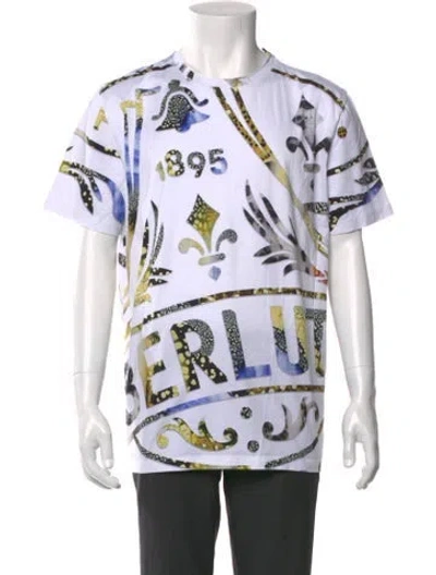 Pre-owned Berluti Printed Crew Neck T-shirt In White