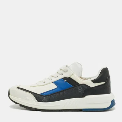 Pre-owned Berluti Pulse Size 42.5 Tricolor Coated Canvas And Leather Low Top Sneakers In White