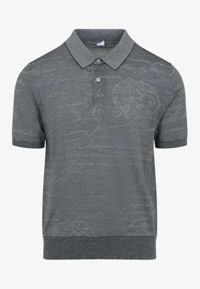 BERLUTI SCRITTO WOOL POLO T-SHIRT