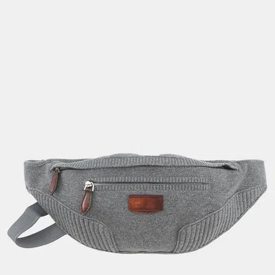 Pre-owned Berluti Shadow Bumbag Gray Cashmere Leather