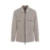 Berluti Double Face Zipped Overshirt In Beige