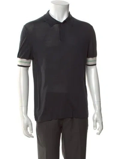 Pre-owned Berluti Silk Collar Polo Shirt In Grey