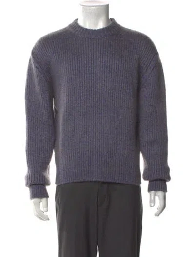 Pre-owned Berluti Silk Mock Neck Pullover In Grey
