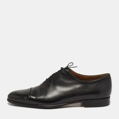 Pre-owned Berluti Size 42.5 Black Leather Derby