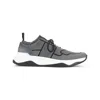 Berluti Gray Shadow Leather-trimmed Sneakers With Sock-like Fit In Gray