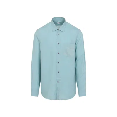 Berluti Sophisticated Linen Shirt In Green