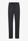 Berluti Wool Blend Straight Leg Pants With Pockets In Gray