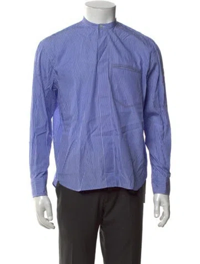 Pre-owned Berluti Striped Long Sleeve Shirt In Blue