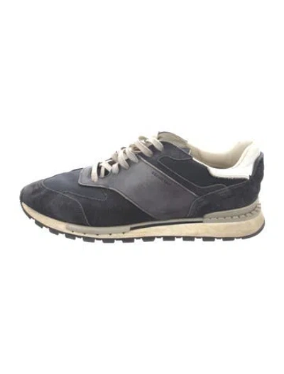 Pre-owned Berluti Suede Athletic Sneakers In Blue