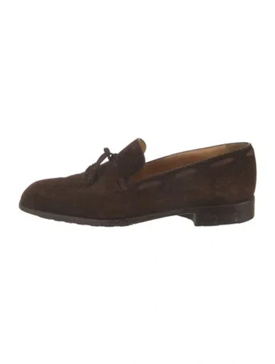 Pre-owned Berluti Suede Dress Loafers In Brown