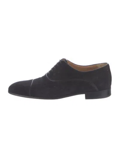 Pre-owned Berluti Suede Oxfords In Blue