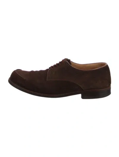 Pre-owned Berluti Suede Oxfords In Brown