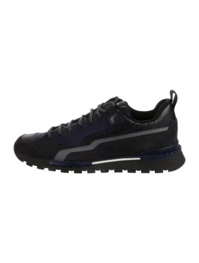 Pre-owned Berluti Suede Printed Sneakers In Blue