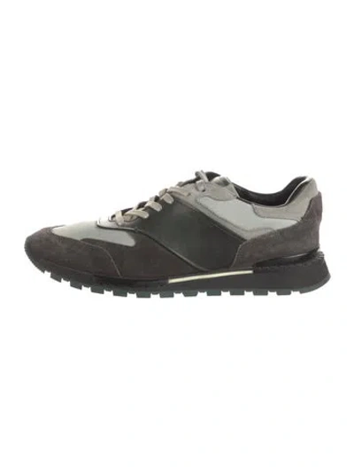 Pre-owned Berluti Suede Sneakers In Black