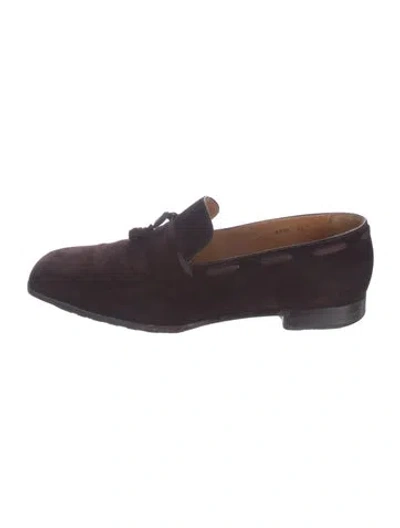 Pre-owned Berluti Suede Tassel Accents Loafers In Brown
