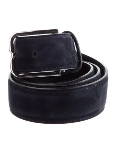 Pre-owned Berluti Suede Waist Belt In Blue