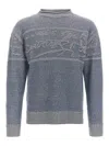 Berluti Long-sleeved Sweater In Light Blue