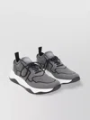 Berluti Gray Shadow Leather-trimmed Sneakers With Sock-like Fit In Gray