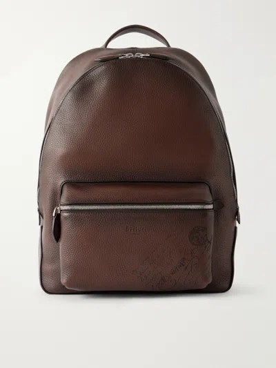 Berluti Time Off Full-grain Leather Backpack In Brown