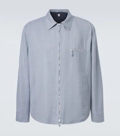 Berluti Un Jour Wool, Silk, And Linen Jacket In Blue