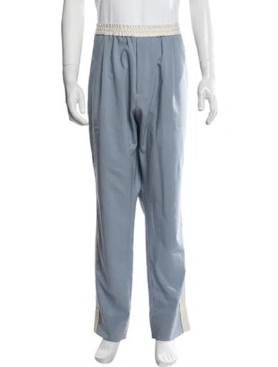 Pre-owned Berluti Virgin Wool Pants In Blue/white