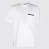 Berluti Leather-trim Crewneck T-shirt In White
