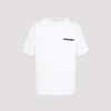 Berluti Leather-trim Crewneck T-shirt In White