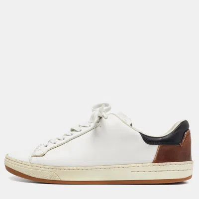 Pre-owned Berluti White/brown Leather Low Top Sneakers Size 41